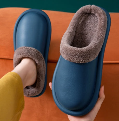 Waterproof slippers women winter home