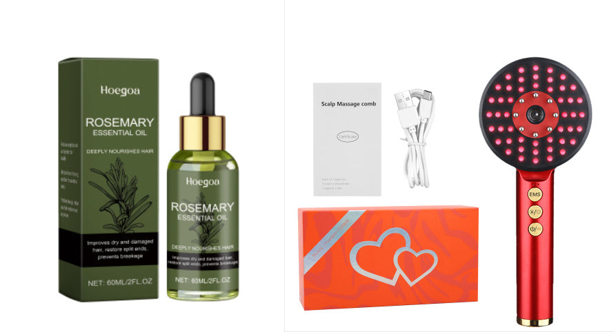 Scalp Massage Comb Red Light Hair Growth Device Nano Spray Set